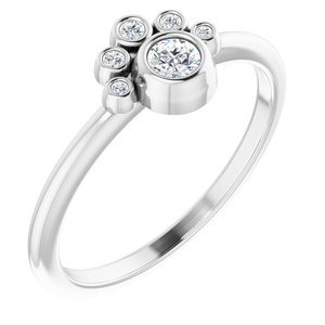 Ladies Natural Diamond Ring (I1, G-H) — Sterling Silver