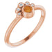 Ladies Natural Citrine Natural Diamond Ring (I1, G-H) — 14K Rose Gold