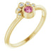 Ladies Natural Pink Tourmaline Natural Diamond Ring (I1, G-H) — 14K Yellow Gold