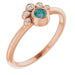 Ladies Natural Alexandrite Natural Diamond Ring (I1, G-H) — 14K Rose Gold