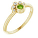Ladies Natural Peridot Natural Diamond Ring (I1, G-H) — 14K Yellow Gold