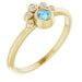 Ladies Natural Aquamarine Natural Diamond Ring (I1, G-H) — 14K Yellow Gold