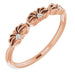 Ladies Natural Diamond Crown Ring (I1, G-H) — 14K Rose Gold