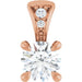 Ladies 1/4 Natural Diamond Pendant (I1, G-H) — 14K Rose Gold