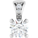 Ladies 1/4 Natural Diamond Pendant (I1, G-H) — 14K White Gold