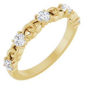 Ladies Natural Diamond Stackable Ring (I1, G-H) — 14K Yellow Gold