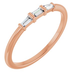 Ladies Natural Diamond Stackable Ring (SI2-SI3, GHI) — 14K Rose Gold