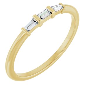 Ladies Natural Diamond Stackable Ring (SI2-SI3, GHI) — 14K Yellow Gold