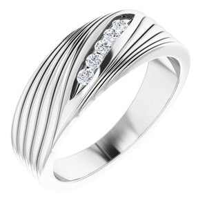 Ladies Natural Diamond Ring (I1, G-H) — Sterling Silver