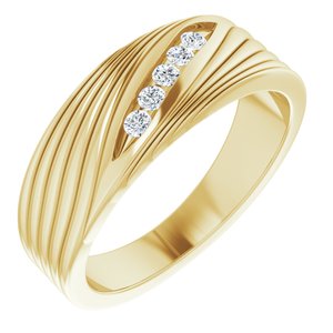 Ladies Natural Diamond Ring (I1, G-H) — 14K Yellow Gold