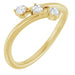 Ladies Natural Diamond Three-Stone Bypass Ring (I1, G-H) — 14K Yellow Gold