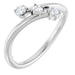 Ladies Natural Diamond Three-Stone Bypass Ring (SI2-SI3, G-H) — Platinum
