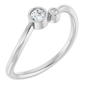 Ladies Natural Diamond Ring (I1, G-H) — Sterling Silver