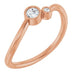 Ladies Natural Diamond Ring (I1, G-H) — 14K Rose Gold