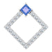 Ladies Natural Tanzanite Natural Diamond Pendant (I1, G-H) — 14K White Gold