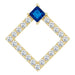 Ladies Natural Blue Sapphire Natural Diamond Pendant (I1, G-H) — 14K Yellow Gold