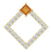 Ladies Natural Citrine Natural Diamond Pendant (I1, G-H) — 14K Yellow Gold