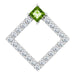 Ladies Natural Peridot Natural Diamond Pendant (Si2-Si3, G-H) — Platinum