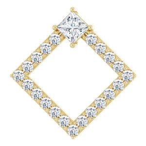Ladies Natural Diamond Pendant (I1, G-H) — 14K Yellow Gold
