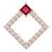 Ladies Natural Ruby Natural Diamond Pendant (I1, G-H) — 14K Rose Gold