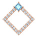 Ladies Natural Aquamarine Natural Diamond Pendant (I1, G-H) — 14K Rose Gold