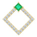 Ladies Natural Emerald Natural Diamond Pendant (I1, G-H) — 14K Yellow Gold