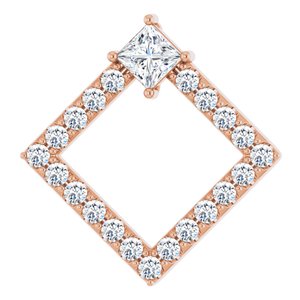 Ladies Natural Diamond Pendant (I1, G-H) — 14K Rose Gold