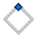 Ladies Natural Blue Sapphire Natural Diamond Pendant (Si2-Si3, G-H) — Platinum