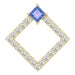 Ladies Natural Tanzanite Natural Diamond Pendant (I1, G-H) — 14K Yellow Gold