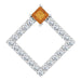 Ladies Natural Citrine Natural Diamond Pendant (Si2-Si3, G-H) — Platinum
