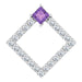 Ladies Natural Amethyst Natural Diamond Pendant (Si2-Si3, G-H) — Platinum
