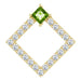 Ladies Natural Peridot Natural Diamond Pendant (I1, G-H) — 14K Yellow Gold
