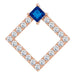 Ladies Natural Blue Sapphire Natural Diamond Pendant (I1, G-H) — 14K Rose Gold