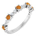 Ladies Natural Citrine Natural Diamond Ring (I1, G-H) — Platinum