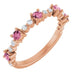 Ladies Natural Pink Tourmaline Natural Diamond Ring (I1, G-H) — 14K Rose Gold
