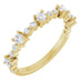 Ladies Natural White Sapphire Natural Diamond Ring (I1, G-H) — 14K Yellow Gold