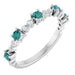 Ladies Natural Alexandrite Natural Diamond Ring (I1, G-H) — Platinum