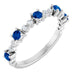 Ladies Natural Blue Sapphire Natural Diamond Ring (I1, G-H) — Platinum