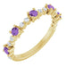 Ladies Natural Amethyst Natural Diamond Ring (I1, G-H) — 14K Yellow Gold