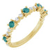 Ladies Natural Alexandrite Natural Diamond Ring (I1, G-H) — 14K Yellow Gold