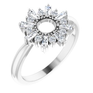 Ladies Natural Diamond Circle Ring (SI2-SI3, G-H) — Platinum