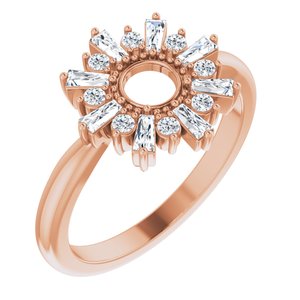 Ladies Natural Diamond Circle Ring (SI2-I1, G-H) — 14K Rose Gold