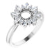 Ladies Natural Diamond Circle Ring (SI2-I1, G-H) — 14K White Gold