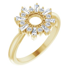 Ladies Natural Diamond Circle Ring (SI2-I1, G-H) — 14K Yellow Gold