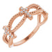 Ladies Natural Diamond Stackable Cross Ring (I1, G-H) — 14K Rose Gold