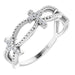 Ladies Natural Diamond Stackable Cross Ring (I1, G-H) — Sterling Silver