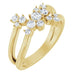 Ladies Natural Diamond Cluster Bypass Ring (I1, G-H) — 14K Yellow Gold