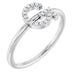 Ladies Natural Diamond Initial G Ring (I1, G-H) — Sterling Silver