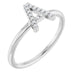 Ladies Natural Diamond Initial A Ring (Si2-Si3, G-H) — Platinum