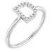 Ladies Natural Diamond Initial D Ring (Si2-Si3, G-H) — Platinum